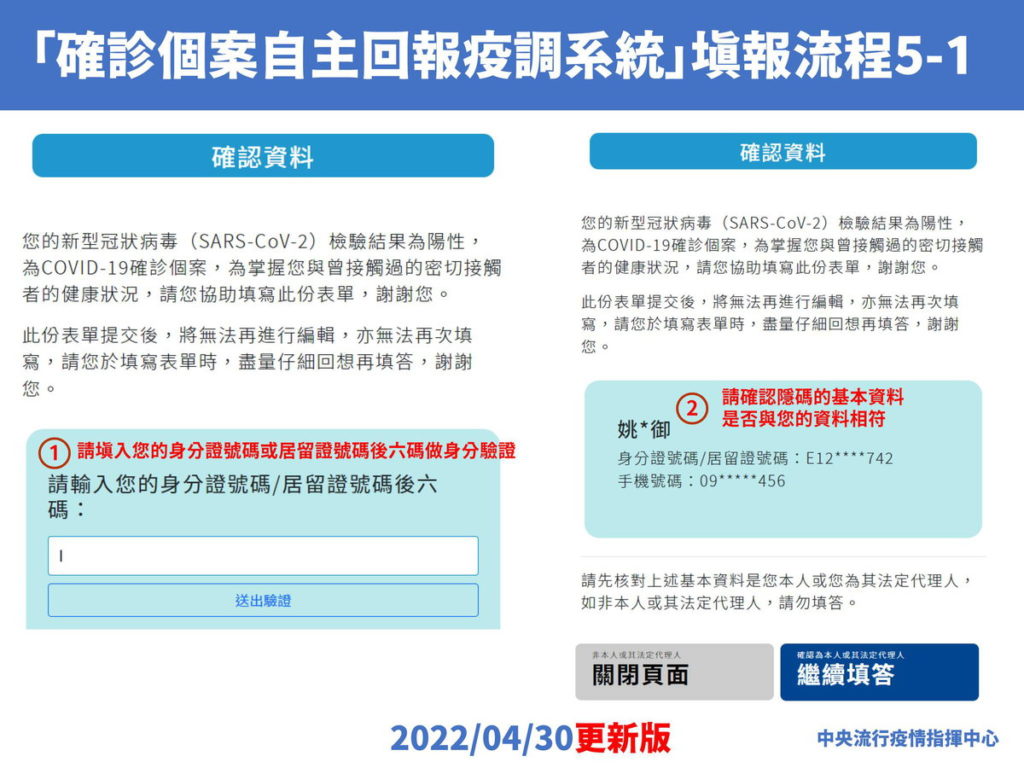 確診個案自主回報疫調系統_說明
