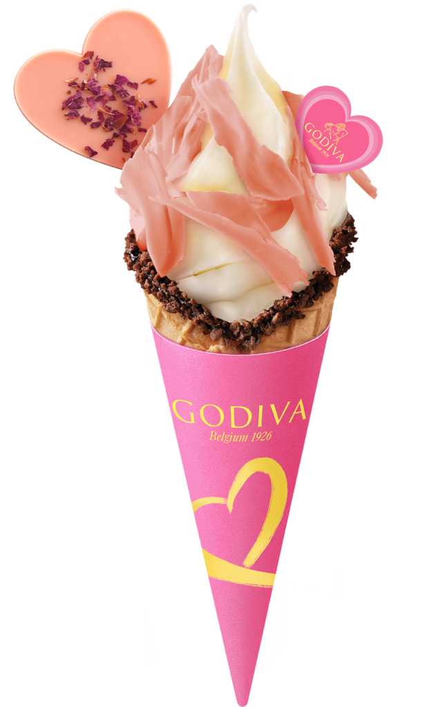 LOVE GODIVA限定，白巧克力霜淇淋 NT$200