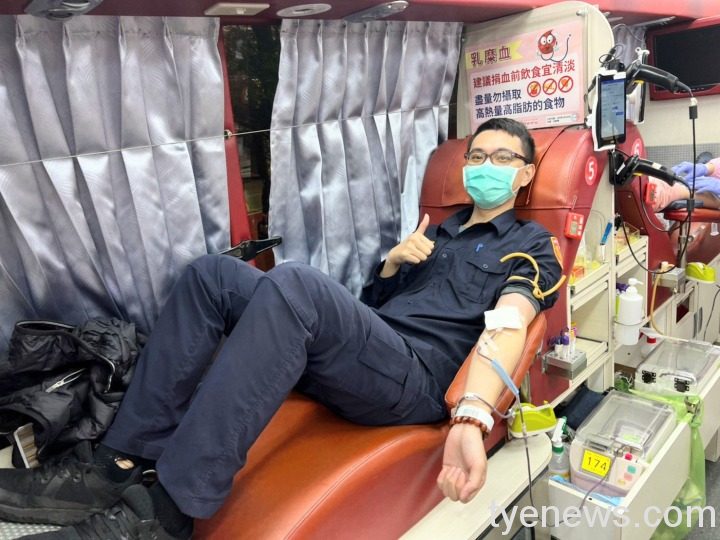 疫情釀血荒!平鎮警分局挽袖挹注血庫 18 357113
