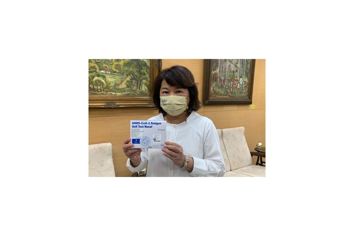 勇媽市長黃敏惠呼籲中央第一線服務人員應配發快篩試劑