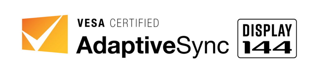 VESA認證的AdaptiveSync Display標章是專為遊戲顯示器而設計,用於更高更新率與低延遲的效能表現,該標章包含一個數值,可以表示顯示器在原生解析度與工廠預設值進行測試時,針對Adaptive-Sync運行能夠達成的最大影片畫面更新率,數值標章包含144、165、240與360等多項等級