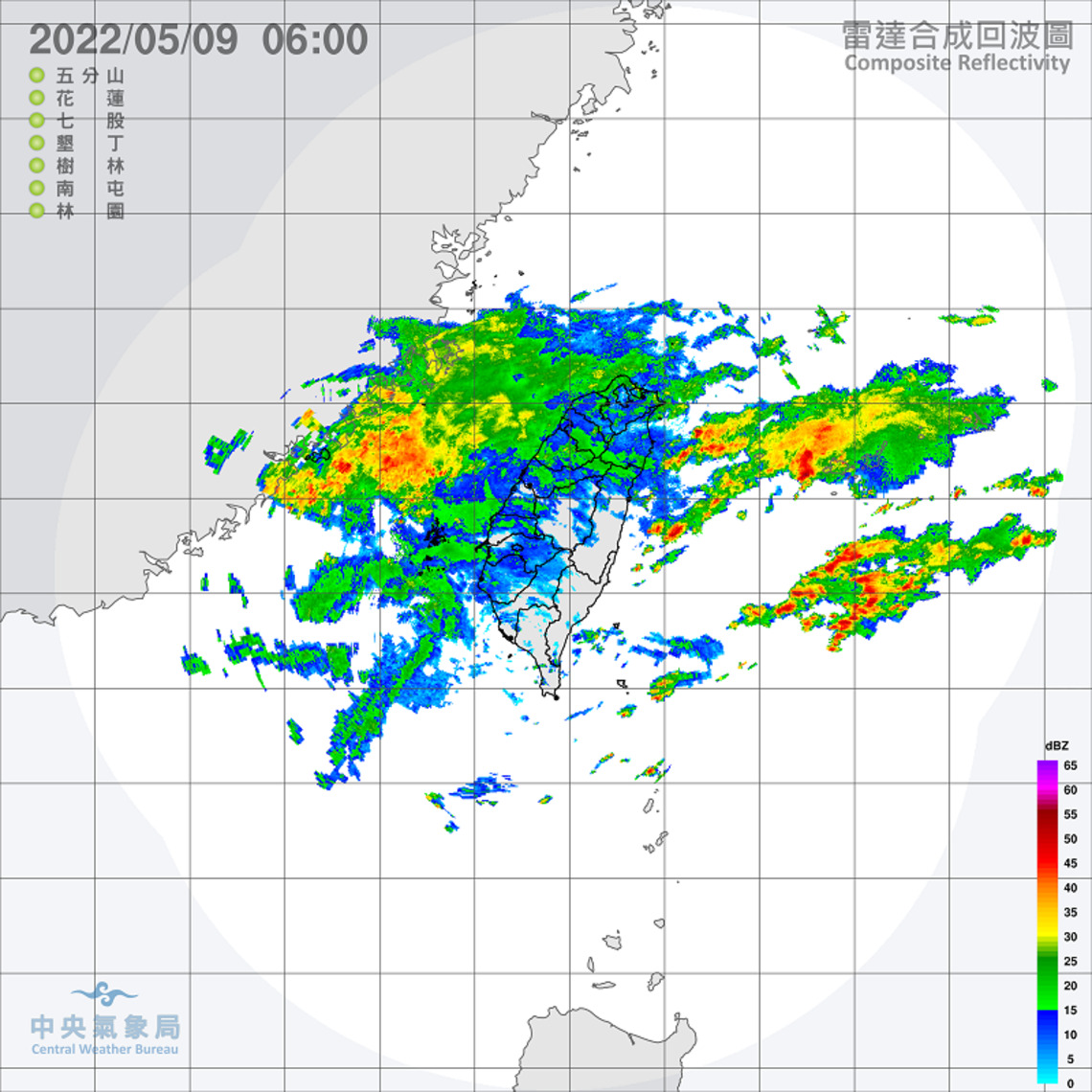 華南雲雨區東移 各地暖和不穩定 東半部地區及西半部山區有局部較大雨勢
