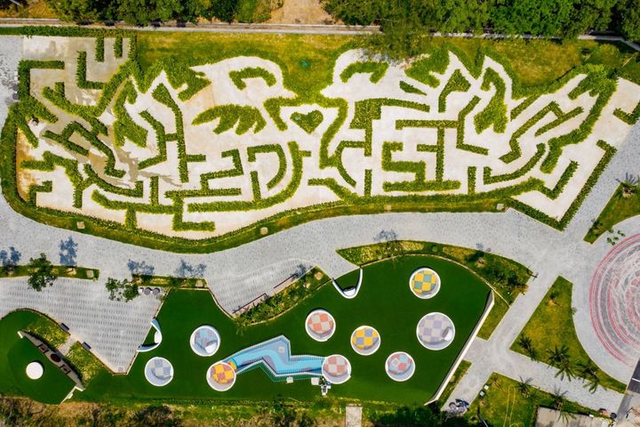 澄清湖生態迷宮花園為全台最大的生態迷宮花園。 圖:高雄市政府觀光局/提供