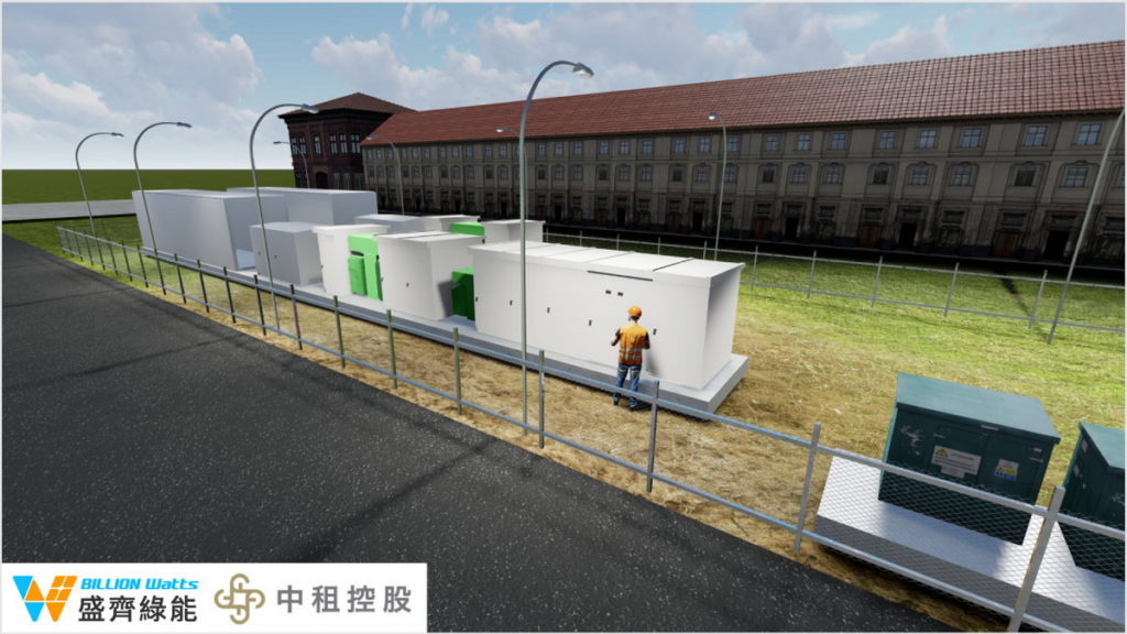 盛齊與中租旗下子公司仲昱成立夏晶,於5月在台南崁腳北段案場開工動土,建置首座6MW儲能系統。