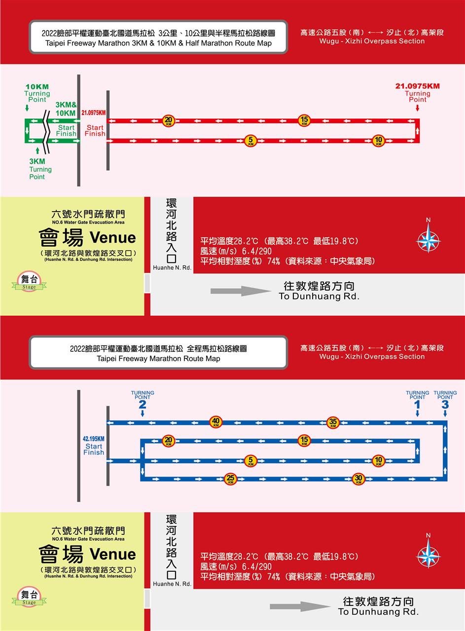 圖片說明:馬拉松路線圖。(記者宋紹誠翻攝)