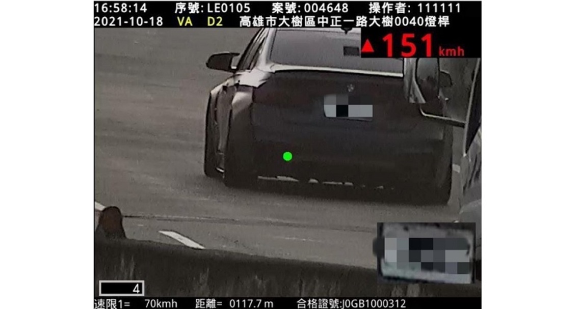 限速70竟狂飆至151 仁武警科技執法還給用路人安全用路環境