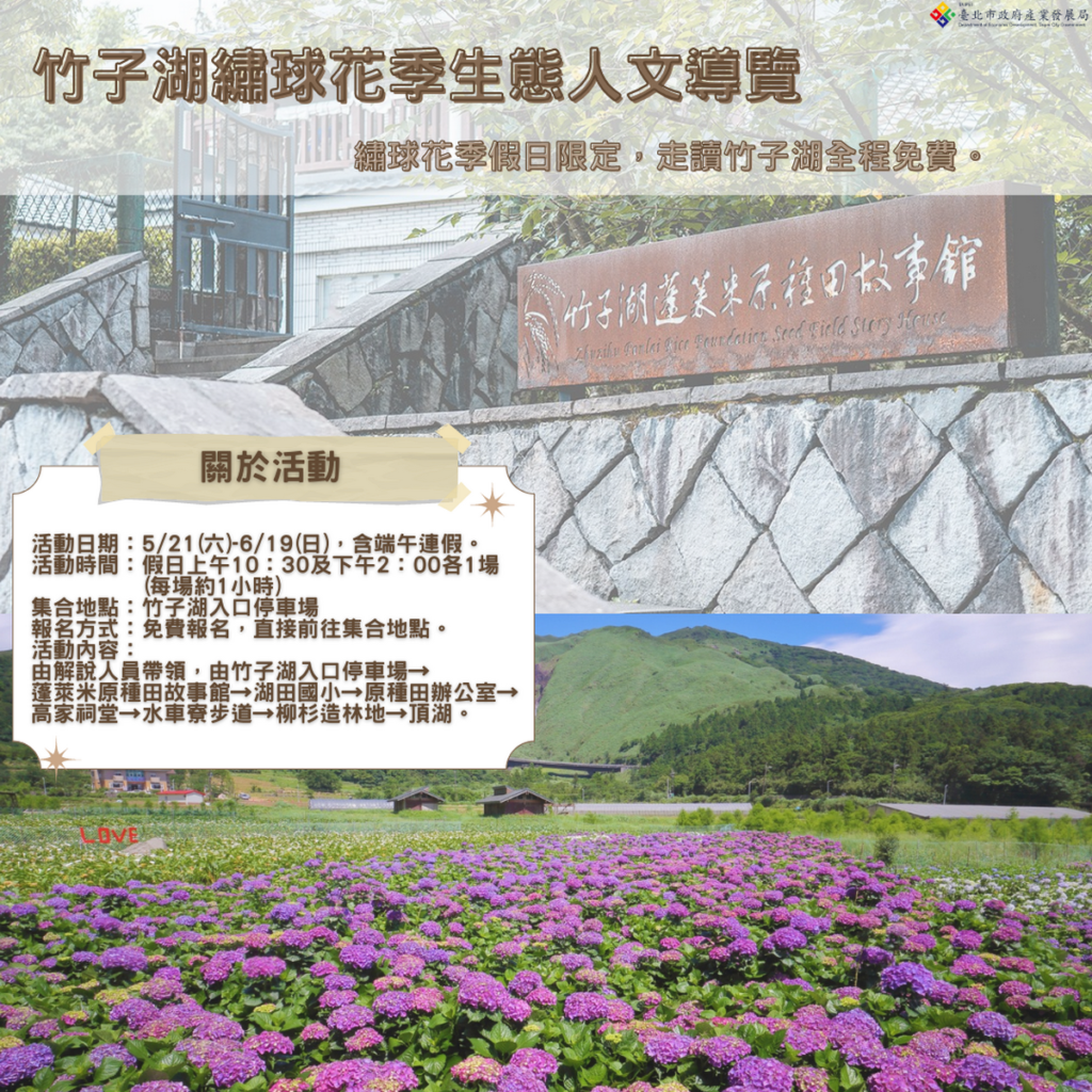 走讀竹子湖-繡球花季生態人文導覽