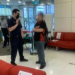 ▲49歲潘姓男子欲匯款13萬3千元給「網路老婆」，員警趕赴現場向潘男說明此為典型網戀詐騙 (圖/台中豐原分局 提供)