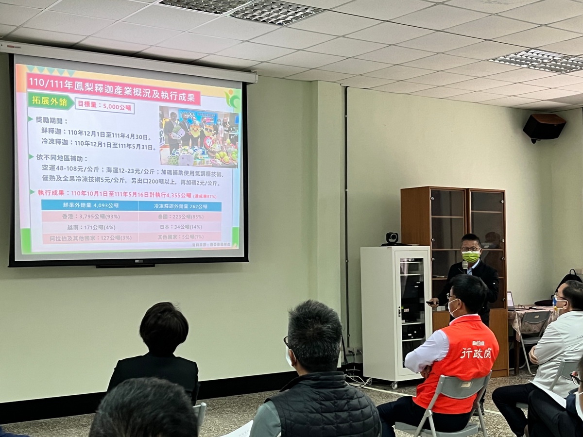 鳳梨釋迦銷售成果及釋迦收入保險說明記者會