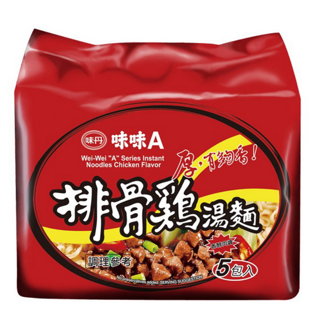 TOP7.【味丹】味味A排骨雞湯麵(5包入),78元。