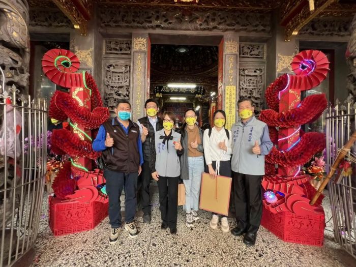 聯大與育成中心企業產學合作 製作「禮神」龍柱塔敬獻白沙屯媽祖