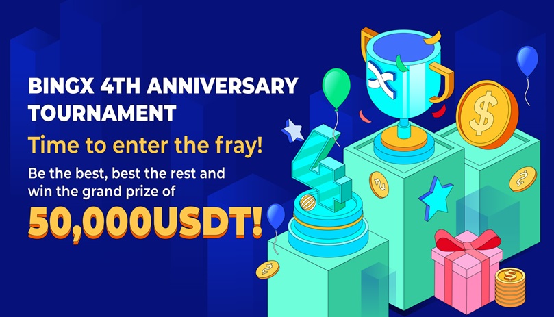BingX慶祝成立四週年，特別呈獻四星期禮遇，總值超過50,000美元！