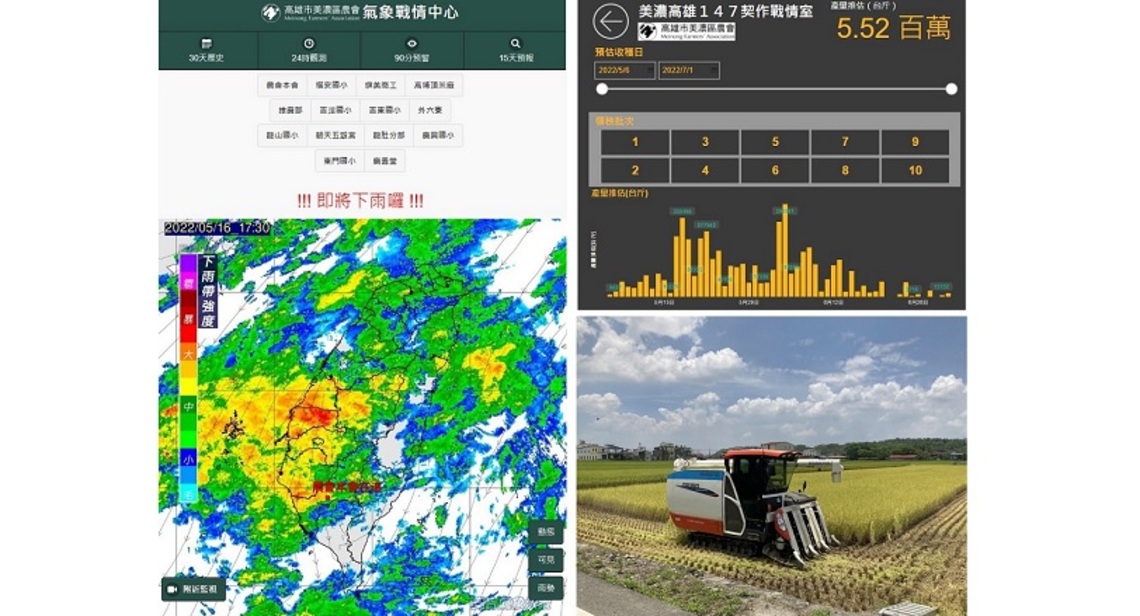 美濃農會高雄147智慧戰情室 讓割稻決策更精準