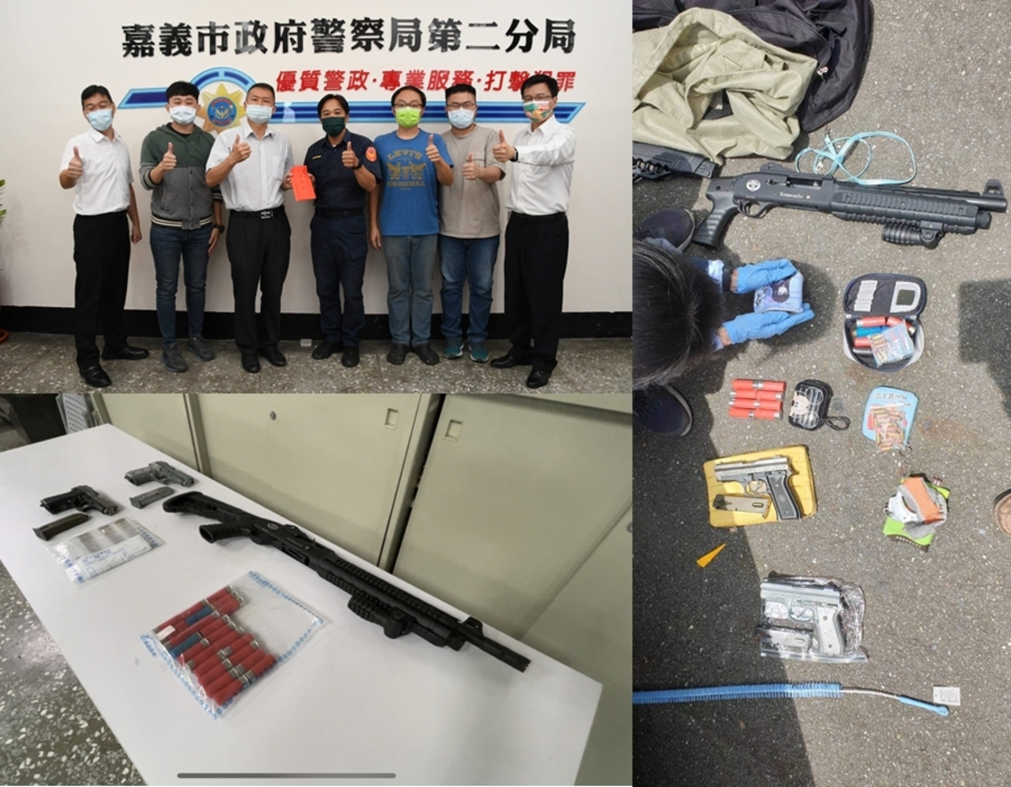 男子報廢車內藏槍械毒品  嘉義市警二分局槓上開花現場再逮女毒犯