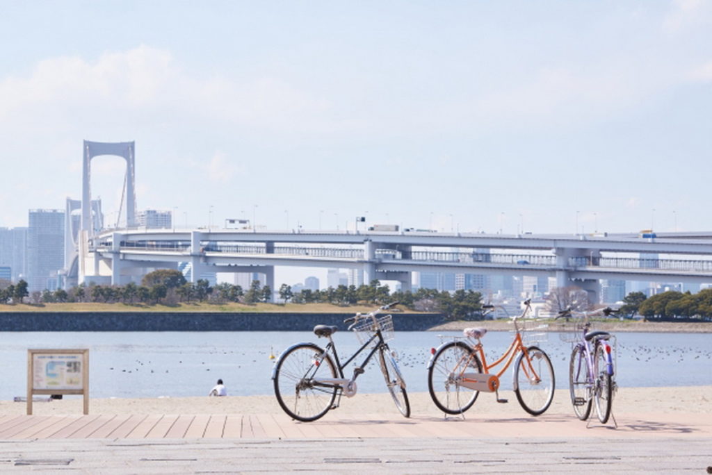 台場海濱公園的美好景致,是自行車友必訪的景點 。(圖片來源:ⒸTCVB)