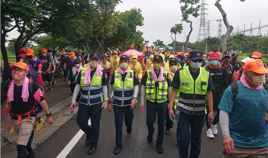 ▲苗栗警察局共動員900多名警力，沿途執行各項安全維護、交通疏導任務    (圖/苗栗縣警察局 提供)