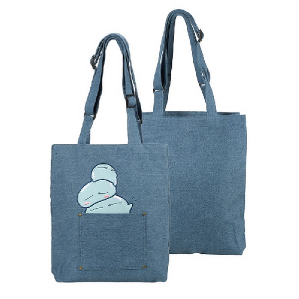 史萊姆口袋刺繡單寧托特包480元