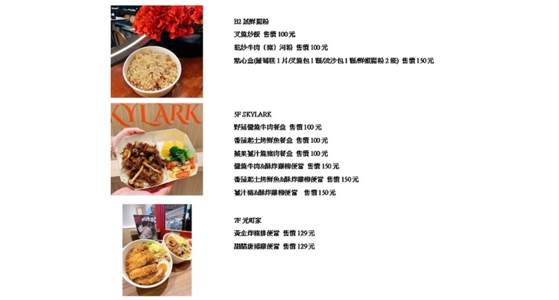 義享時尚廣場 美食即刻享用,終結與餓的距離 超過40家餐飲外帶安心取,平價百元餐盒攻佔味蕾
