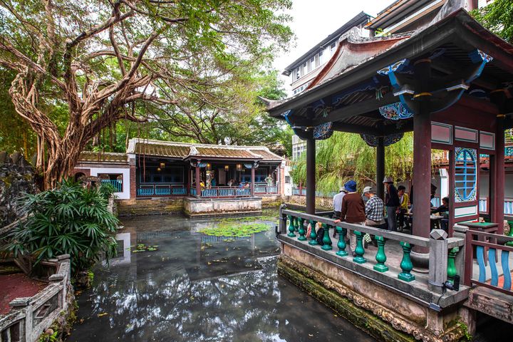 林本源園邸景致優美,在喧鬧的都市中帶給旅客靜謐之感。 圖:新北市政府觀光旅遊局/提供