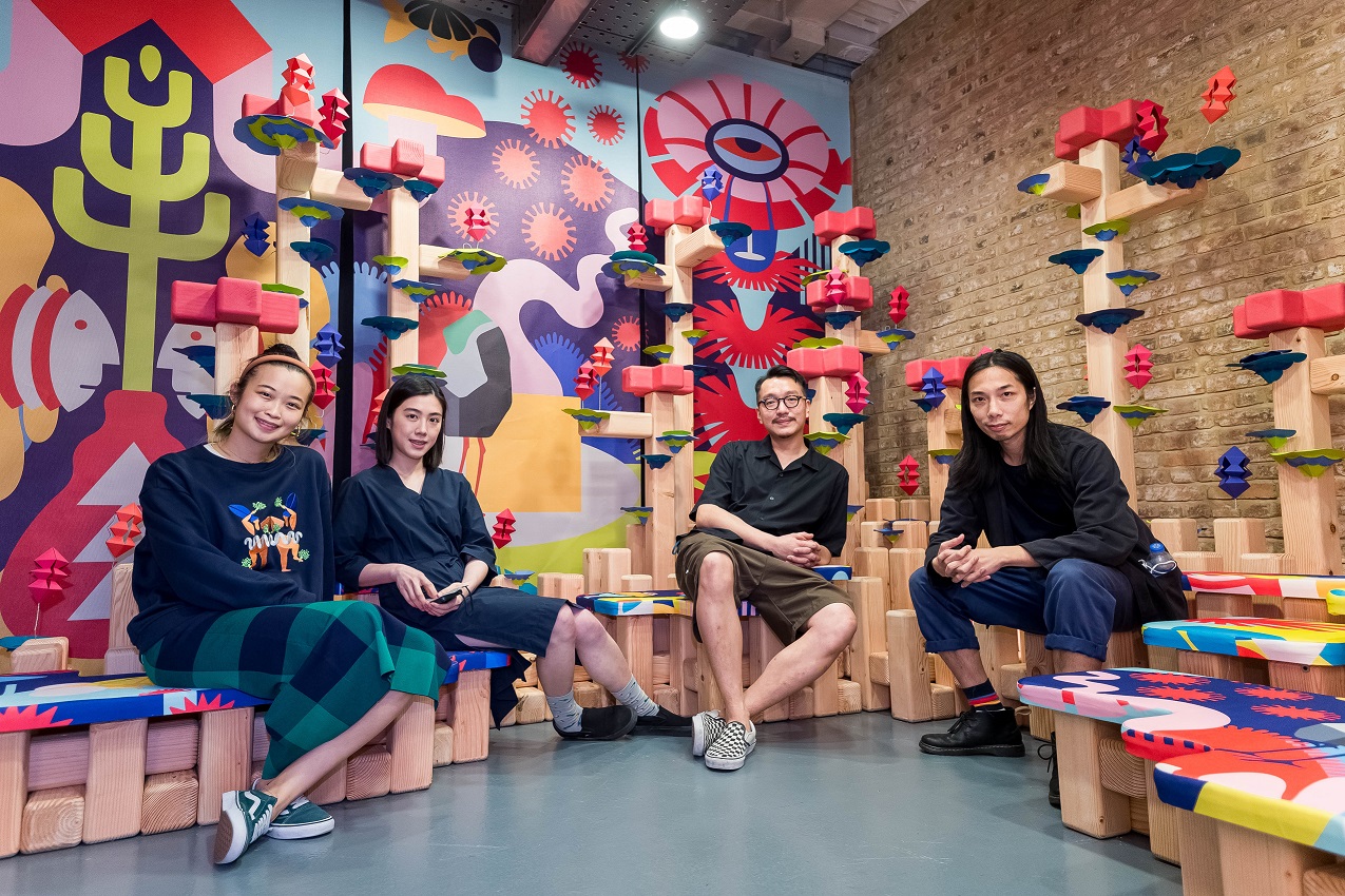 委約作品「奇異的夢境花園」，由四個單位聯乘設計，給參觀者帶來一個短暫逃離現實的夢想空間。