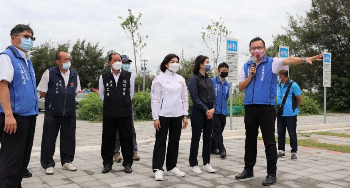 張麗善視察口湖椬梧滯洪池 指示相關單位整修廁所及增設露營設施