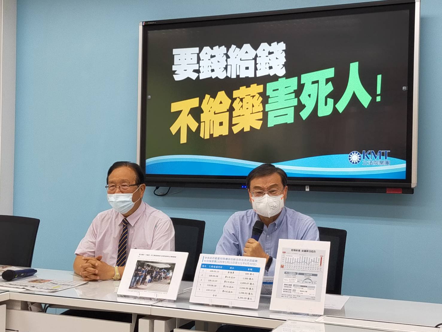 紓困沒用在刀手上?國民黨團控政府:特別預算用在防疫不到2成 62 國民黨團記者會