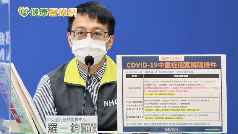 本土增80,705例!羅一鈞說明:中重症「放寬」解隔條件