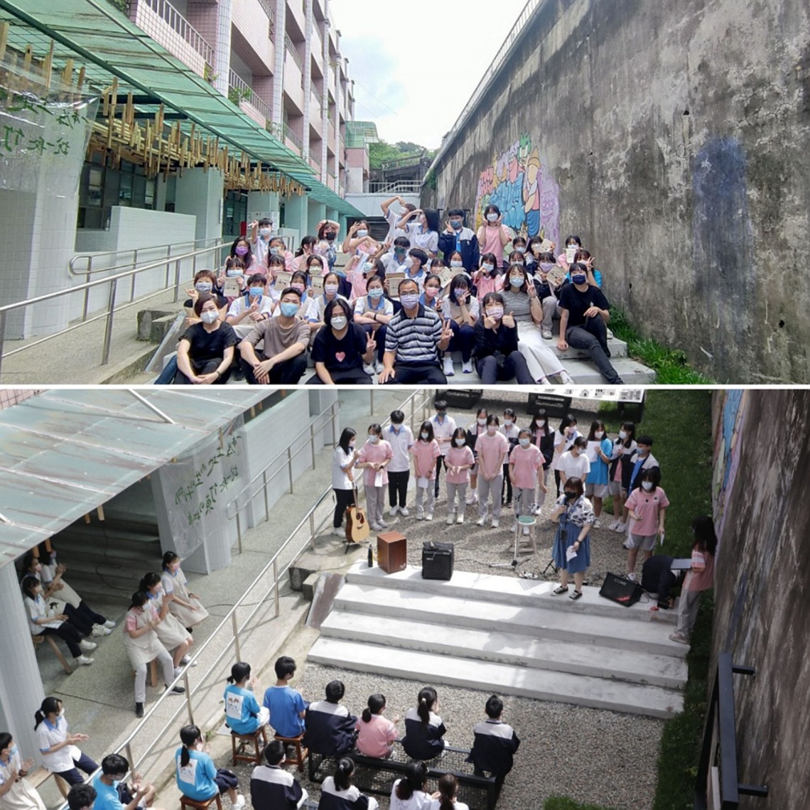 「逐東隙光」竹東國中校園變裝    化身絕美戶外展演空間