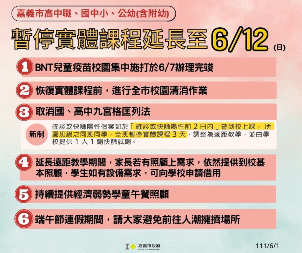 6.13（一）恢復實體教學