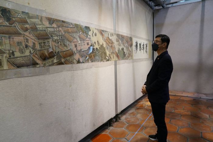 沈建龍邀請展 27公尺長圖卷呈現鹿港風華三百年