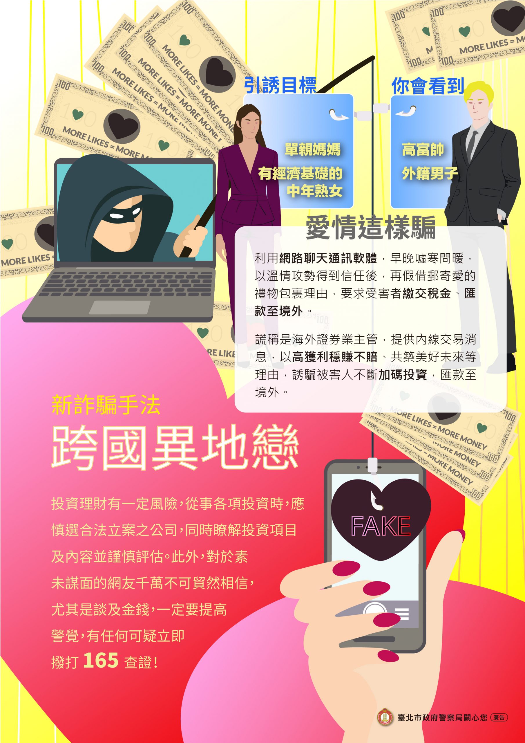 圖片說明:新詐騙手法跨國異地戀。(記者宋紹誠翻攝)