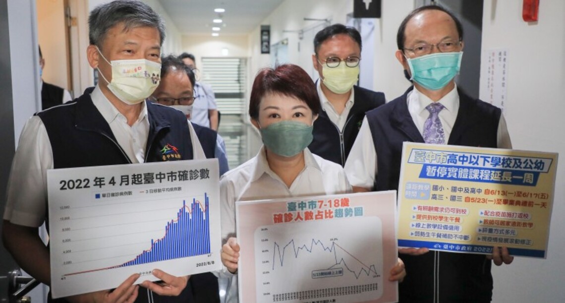 中市疫情仍處高原期 盧秀燕宣布「停課不停學」再延一周