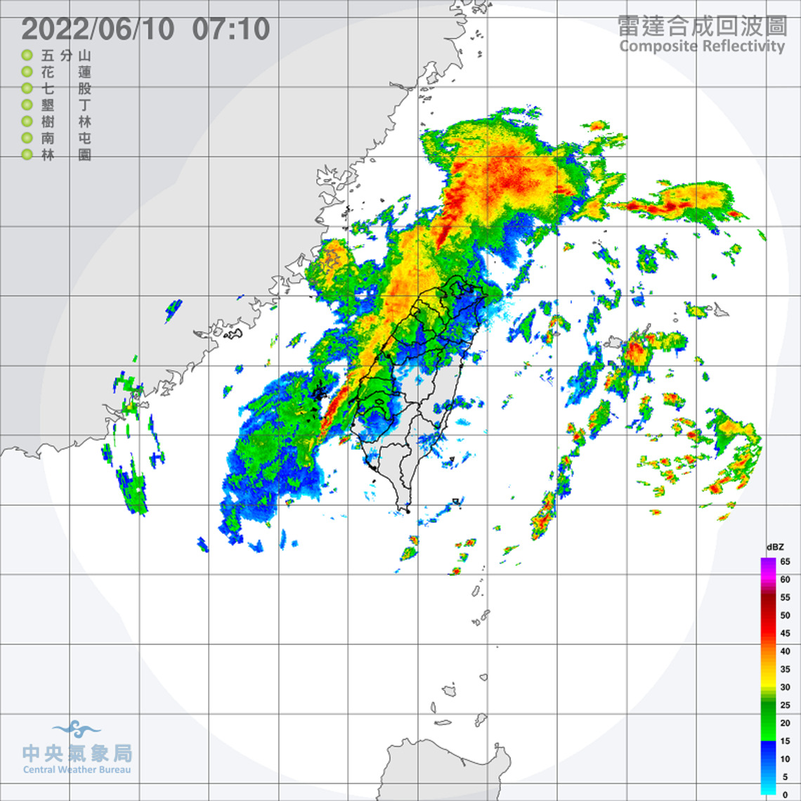 鋒面北移及西南風影響 降雨漸趨緩 午後中部以北山區局部較大雨勢