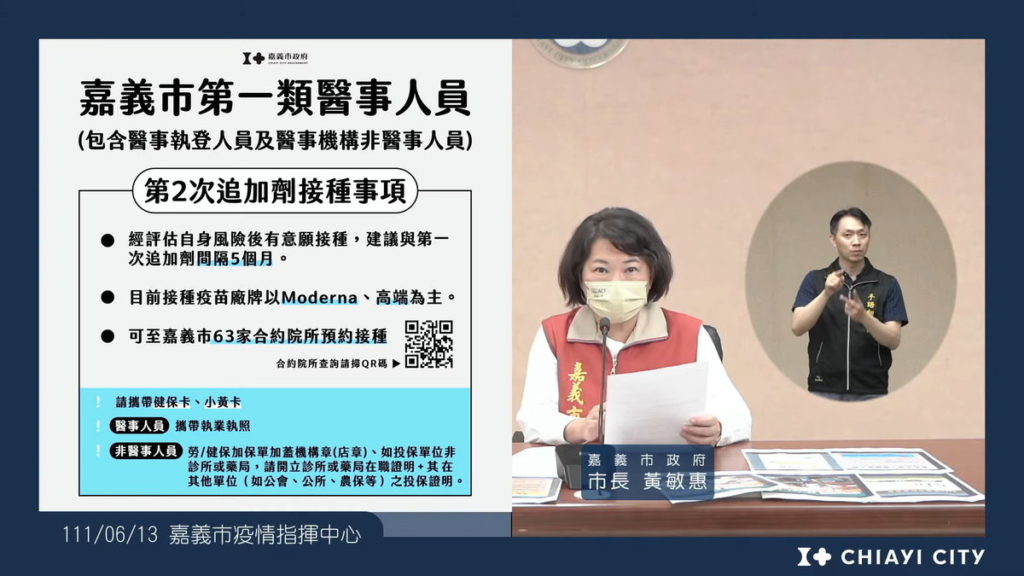  第一類醫事人員第二劑追加劑
