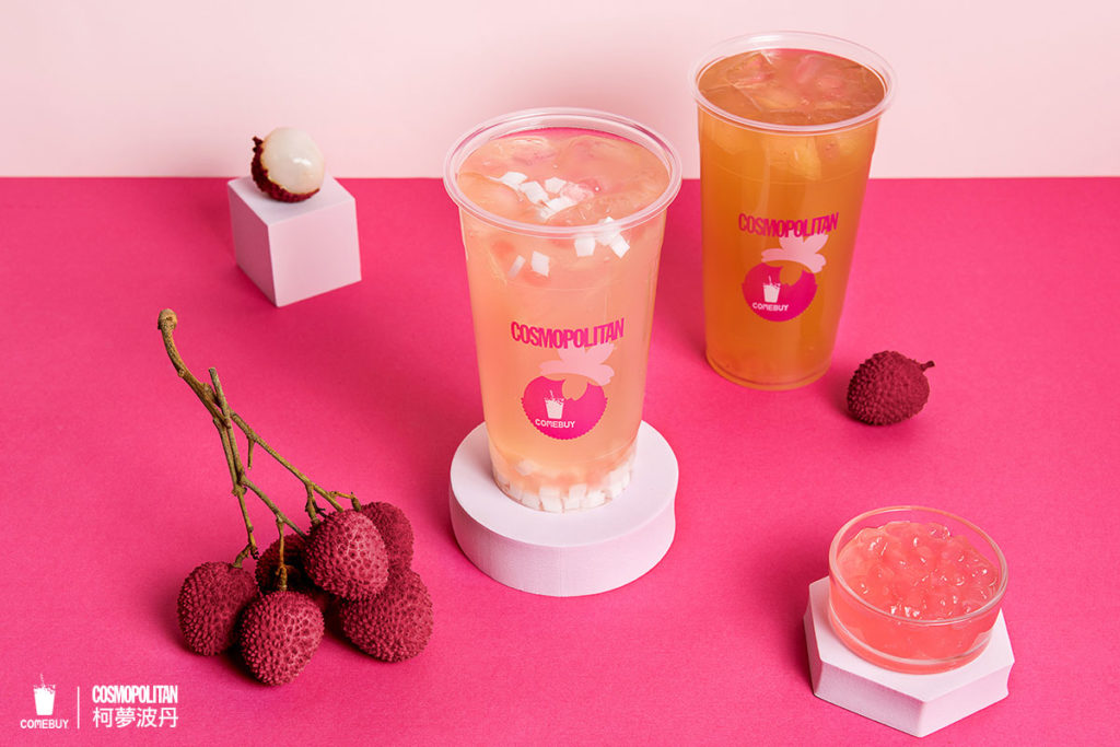 COMEBUY聯名柯夢波丹,推時尚限定粉紅新品:柯夢荔枝系列飲品,全新粉紅浪漫的夏天風味