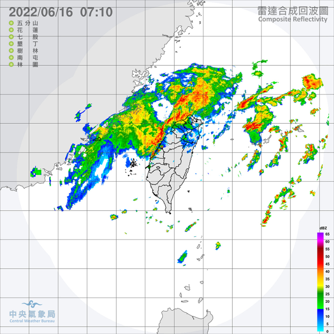 鋒面接近 天氣不穩定 中部以北降雨較明顯