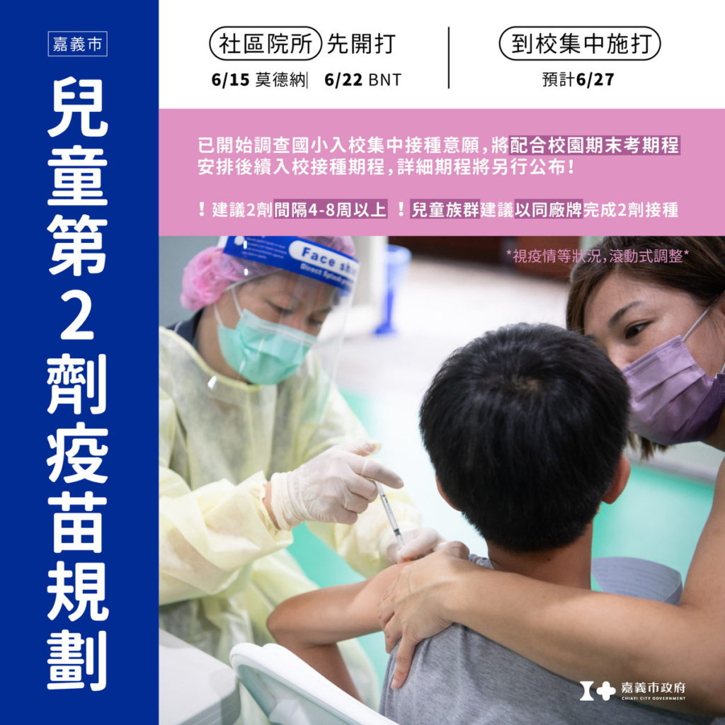 兒童第二劑 入校