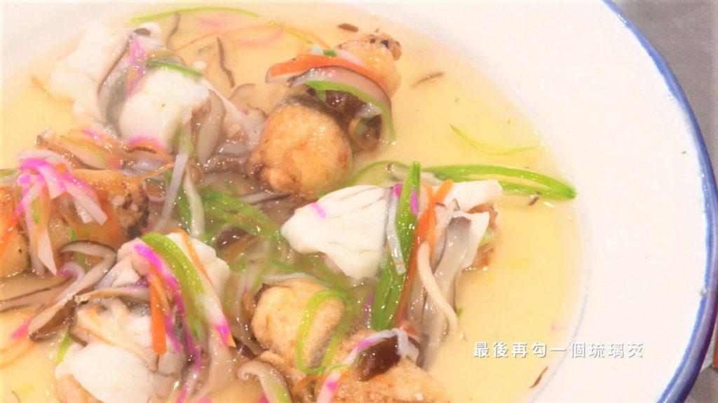 選手做的芙蓉三絲金銀鱸魚捲,蒸蛋非常嫩(圖/翻攝料理之王3)