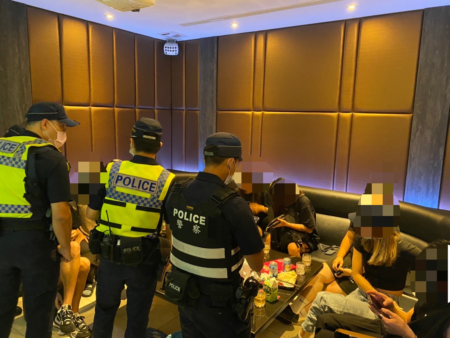 林口警嚴防聚眾滋事 結合第三方警政強悍掃蕩KTV