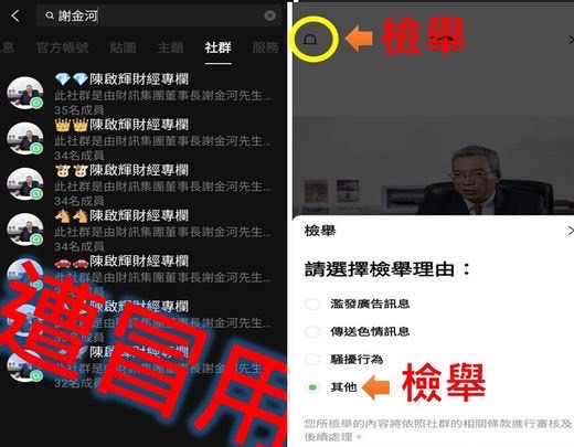 圖片說明:理財專家謝金河遭歹徒冒用創立吸金詐騙群組、謝15日透過臉書發文澄清。(記者江雁武翻攝)