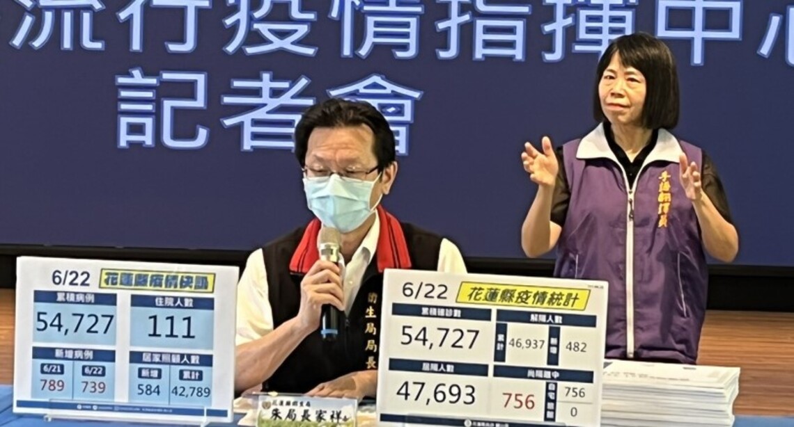 花蓮縣今增739例確診 衛生局長朱家祥再次呼籲接種疫苗預防重症
