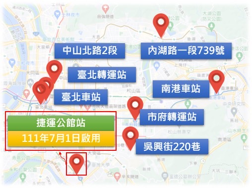 圖片說明:違停科技執法地點示意圖。(記者宋紹誠翻攝)