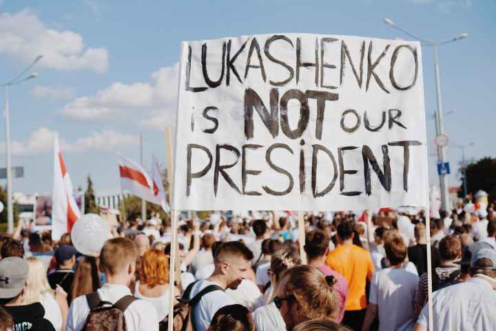 protesters in belarus