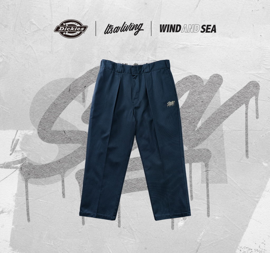 Dickies x WIND AND SEA聯乘工裝褲_深藍