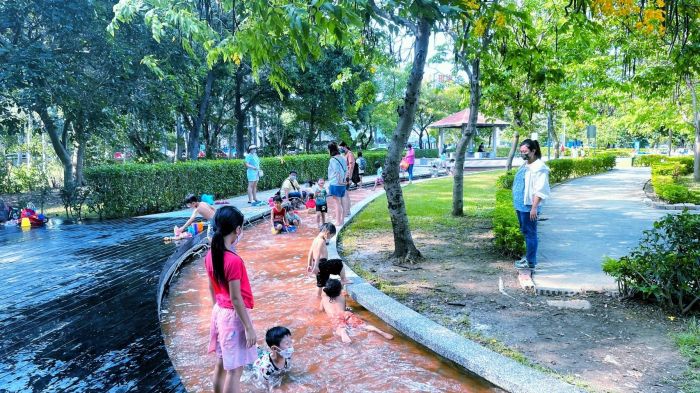 頭份運動公園水漾步道重新開放 歡迎前來清涼一下