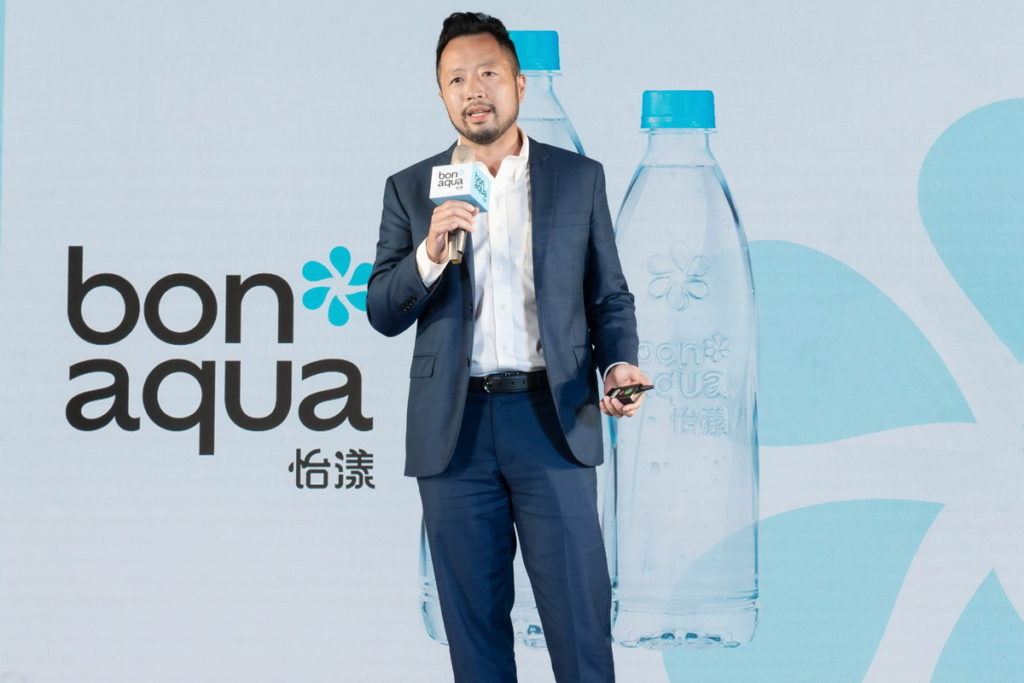 可口可樂公司台灣總經理陳正峰表示,「bonaqua怡漾」為可口可樂公司在台首度推出的無標籤品牌,更為可口可樂公司邁向永續的嶄新里程碑(可口可樂公司提供)
