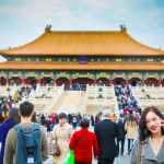 tourists at forbidden temple