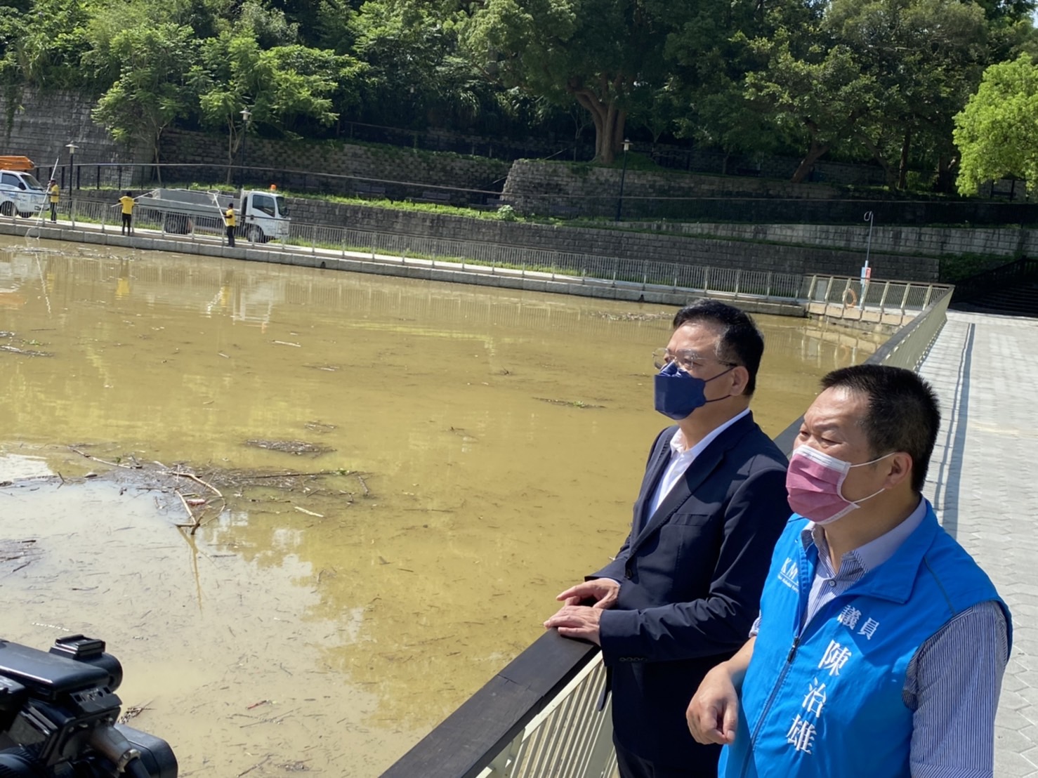 ▲國民黨新竹市長候選人林耕仁質疑,市府所謂的整治工作是拿錢在打水漂,應該要交代清楚青草湖壅塞的根本原因。(圖:翻攝自林耕仁臉書)