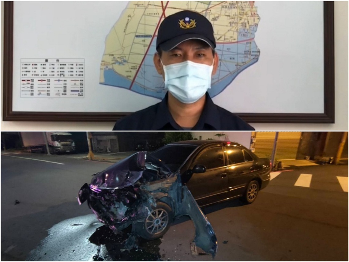 路口別搶快!自小客與大貨車相撞波及民宅 警籲慢看停保平安