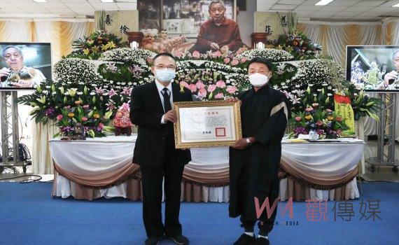 國寶殞落!「偶頭製作」保存者徐柄垣告別儀式 文化部頒贈旌揚狀